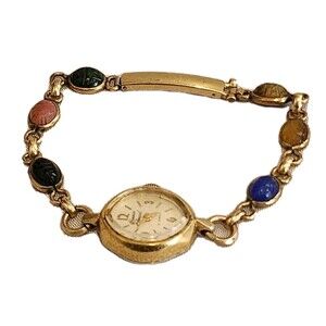 Vintage Gervais Penard 17 Jewel Scarab Watch Hadley 1-20 10K GF Band - Not Wkg